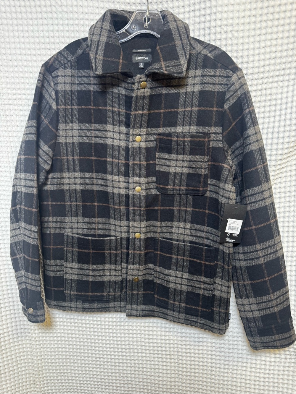 Brixton Shop Chore Coat, Plaid Wool Blend. NWT, Size Small
